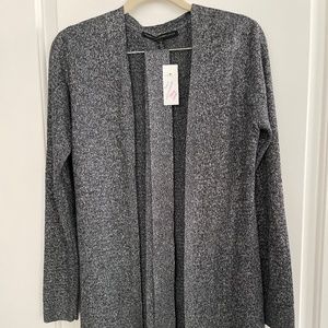 Black and silver long cardigan